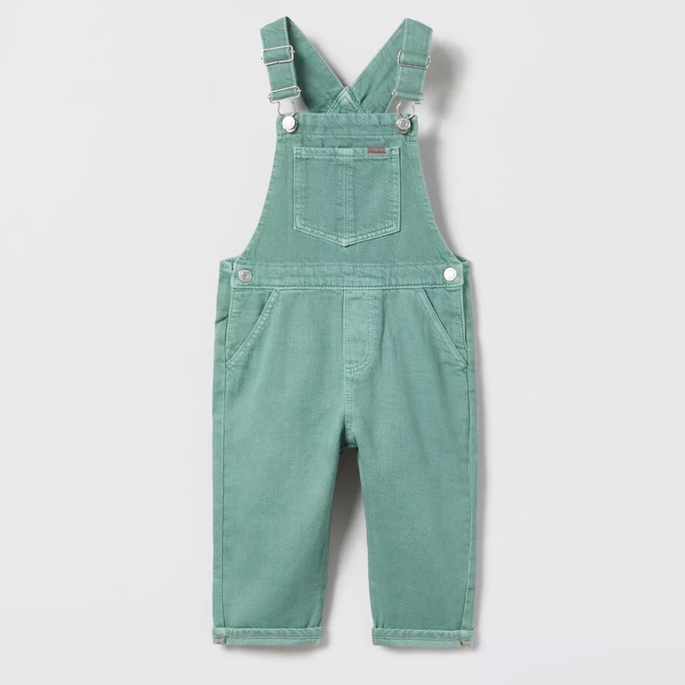 Zara stretchy denim overalls